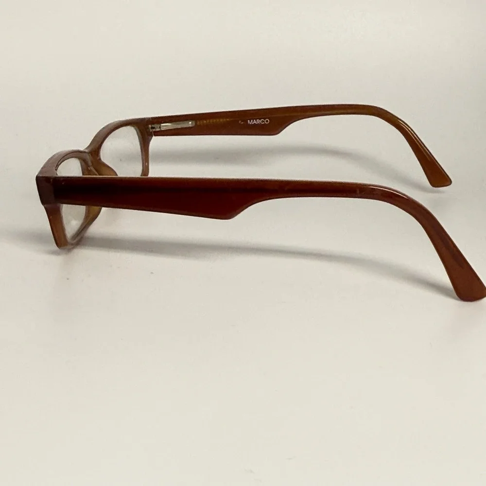 Marco Brown Rectangular Eyeglasses Frames 49-18-135 Vintage Style‎ Glasses